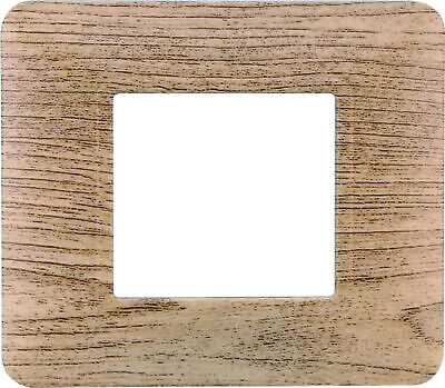 ETTROIT Placca Plastica Serie Solar 2P Colore Legno Chiaro Compatibile Con