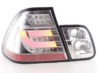 Coppia Fari Fanali Posteriori Tuning LED serie 3 E46 Limo 98-01 cromati