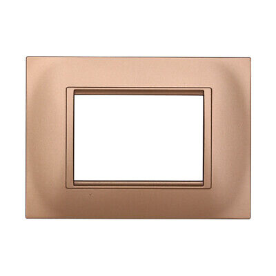 ETTROIT Placca Plastica Quadrata Serie Space 3P Colore Oro Compatibile Con