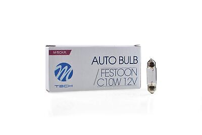 LOTTO DI 10 PEZZI Lampada M-TECH C10W 12V/10W T11x31 SV8.5