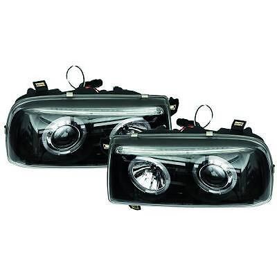 Coppia fari fanali anteriori TUNING VENTO 92-98 con anelli ANGEL EYES luce di