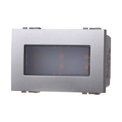 ETTROIT Lampada Led Segnapasso 3P 220V Grigio 3000K Compatibile Con Bticino