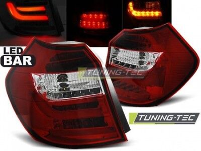 Coppia Fari Fanali Tuning E87/E81 09.07-11 LCI Rosso/Bianco LED BAR