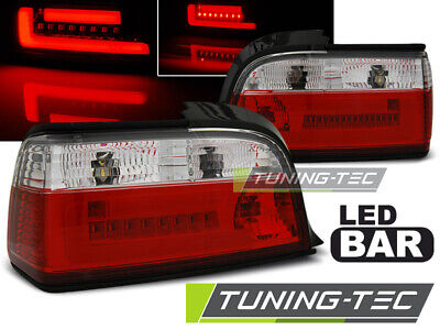 LED BAR TAIL LIGHTS RED WHIE fits E36 12.90-08.99 C/C