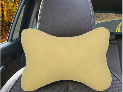 2 Pezzi Cuscini Poggiatesta Auto Ergonomici e Traspiranti Colore Beige <ul>