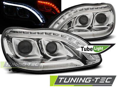 HEADLIGHTS TUBE LIGHT CHROME fits W220 S-KLASA 09.98-05.05