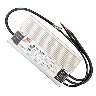 MeanWell HLG-480H-24B Alimentatore IP67 480W 24V 20A Dimmerabile 1-10V PWM