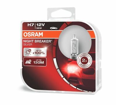 Coppia Lampade Lampadine alogene NIGHT BREAKER SILVER H7 Duo Box +100% luminosit