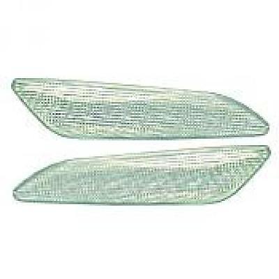 Coppia set indicatori direzione gemme  frecce laterali TUNING 156 97-03 bianco