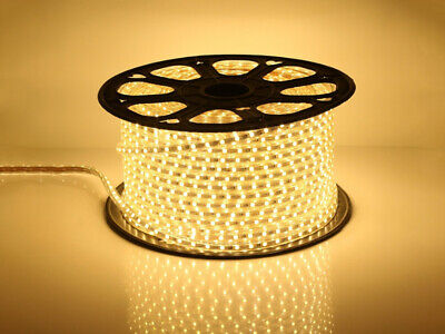Bobina 100M Striscia Led 220V Bianco Caldo 3000K IP65 Passo 10mm 7W/M 700LM/W