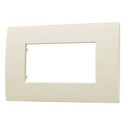 ETTROIT Placca Plastica Serie Venus 4P Colore Sabbia Compatibile Con Vimar Arke