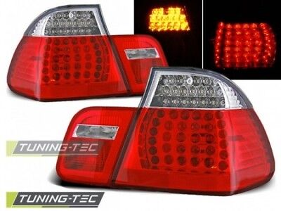 Coppia Faro Fanale Tuning Posteriori E46 09.01-03.05 SEDAN Rosso/Bianco LED