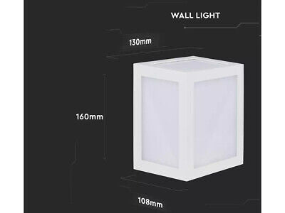 Applique Lampada Led Da Muro Parete a Lanterna 12W 4000K Carcassa Nera IP65 360