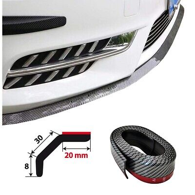 Lip splitter adesivo universale carbon look in gomma look, misure: 2.5mt x