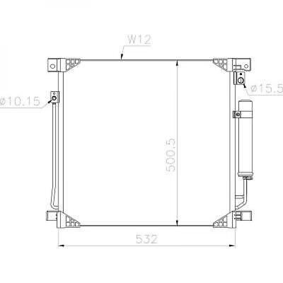 CONDENSATORE COMPATIBILE CON MITSUBISHI MISUBISHI L200 2.4 Diesel