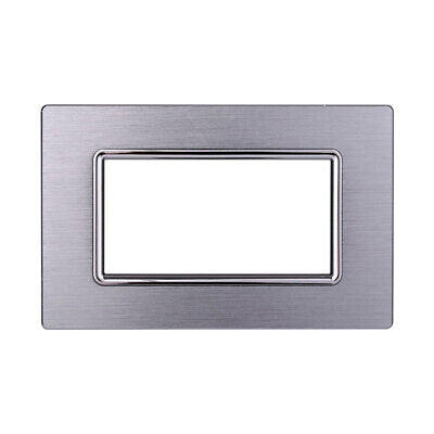ETTROIT Placca In Alluminio Serie Space 4P Colore Silver Lucido Compatibile Con