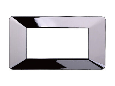ETTROIT Placca Plastica Serie Starlight 4P Colore Cromato Lucido Compatibile