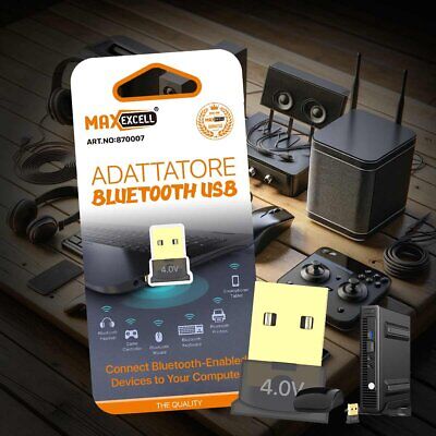Adattatore Bluetooth 5.0 3Mbps Compatibile con Tutti Periferiche di Input