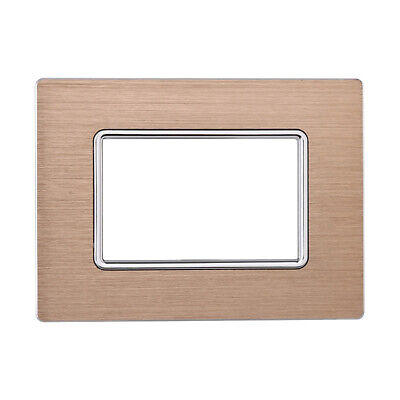 ETTROIT Placca In Alluminio Serie Solar 3P Colore Oro Compatibile Con Bticino