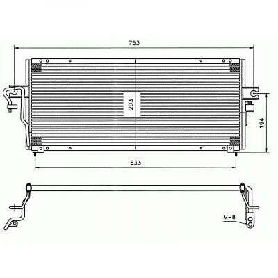Condensatore clima ALMERA N15 95-96 645x270mm 2.0-16V 2.0 D manuale
