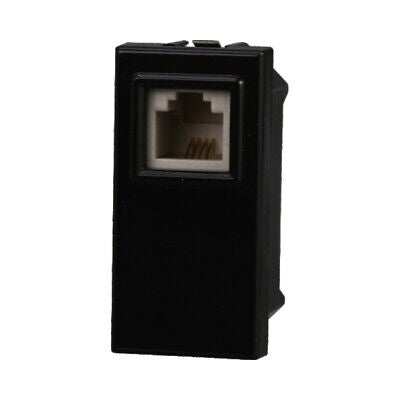 ETTROIT Connettore Telefonica Presa RJ11 Colore Nero Compatibile Con Bticino
