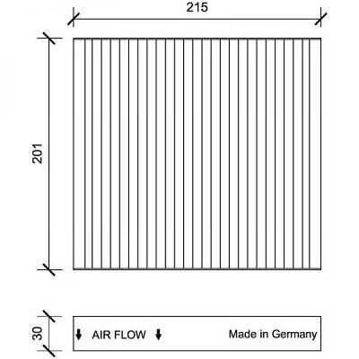 Filtro abitacolo al carbone attivo C-Crosser 02.07- MURANO/Peugeo