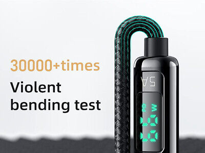 Cavo USB C PD QC3.0 60W 20V 3A 1M Con Display Indicatore di Potenza