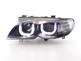 Coppia Fari Fanali Anteriori Tuning Angel Eyes serie 3 E46 Limo/Touring 02'-