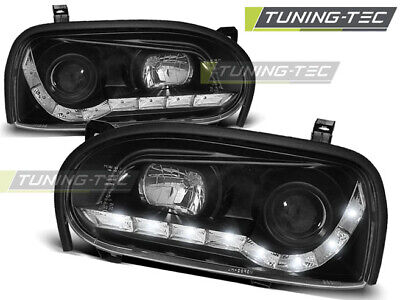 HEADLIGHTS DAYLIGHT BLACK fits GOLF 3 09.91-08.97