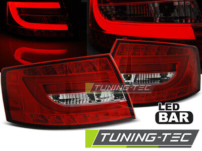 LED TAIL LIGHTS RED WHITE fits A6 C6 SEDAN 04.04-08 7PIN