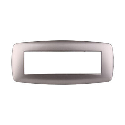 ETTROIT Placca Slim Serie Space 7P Colore Titanio Compatibile Con Bticino
