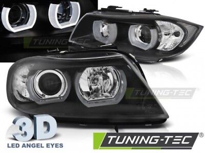 Coppia Set Fari Fanali Anteriori Angel Eyes 3D TUNING Serie 3 E90/E91 05-08