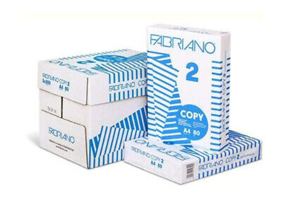 5 Risma Carta A4 80g Fabriano Copy 2 Totale 2500 Foglie <ul> <li>Formato
