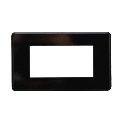 ETTROIT Placca Slim Sottile 4P Serie Moon Colore Nero Compatibile Con Bticino