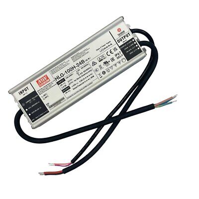 Meanwell HLG-100H-24B Alimentatore Led Driver CC CV Dimmerabile 96W 24V 4A IP67