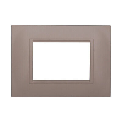 ETTROIT Placca Plastica Quadrata Serie Space 3P Colore Sabbia Compatibile Con