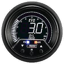 Manometro Strumento PROSPORT 52mm Pressione Olio 0-10 BAR Allarme PICCO 4COLORI