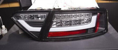 Coppia Set Fanali Fari Posteriori Tuning A5 2007 > 2009 LTI Fibra LED NERI led