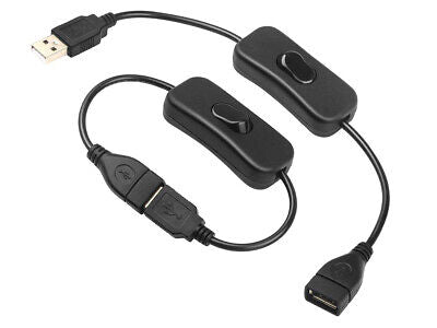 2 PZ Cavo USB con Interruttore on/off a Bilanciere Per Lampada da Scrivania a L