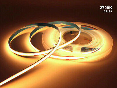 24V Bobina Led COB 10W/M 120LM/W 1200LM/M Bianco Caldo 2700K CRI 90 IP20 <table