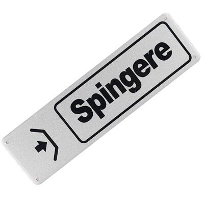 Cartello Segnaletico Spingere 5*18CM <ul><li>Segnaletica Chiara e Pratica: Il