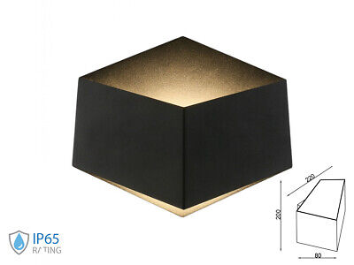 Applique Lampada LED da Muro Squadrata Esagonale 3W 3000K Carcassa Nera IP20