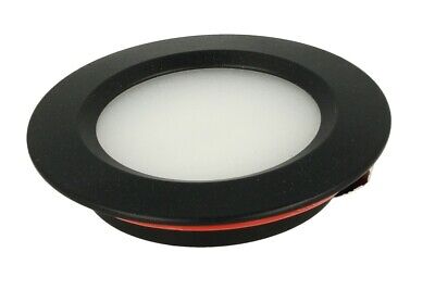 Faretto Led Da Incasso Carcassa Nera Rotondo 3W AC/DC 12V DC 24V Bianco Ne