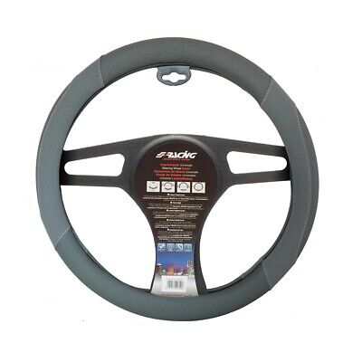 Coprivolante Shammy grey Eco pelle grigia scamosciata e forata cuciture grigie