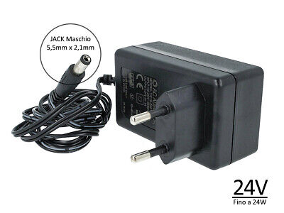 24V Trasformatore Alimentatore 24W 1A Con Spina da Presa Casa Da 220V a DC 24V