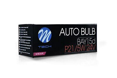 LOTTO DI 10 PEZZI Lampada M-TECH BAY15d 24V 21/5W CLEAR