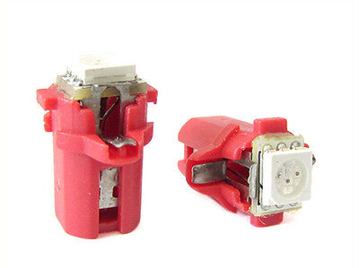 Lampada Led T5 B8.3D B83D Colore Rosso Red Luci Cruscotto e Strumentazione 12V