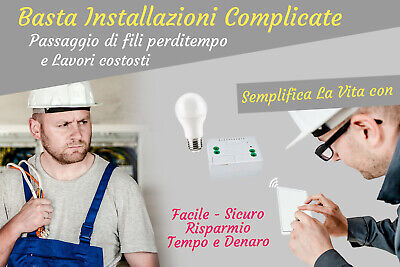 Interruttore RF Wireless Telecomando Senza Batteria Pila 3 Tasti Impermeabile