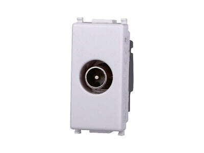 ETTROIT Connettore Presa TV Passante Maschio Colore BIANCO Compatibile Con