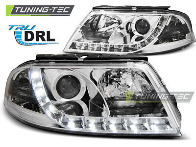 HEADLIGHTS TRUE DRL CHROME fits PASSAT 3BG 09.00-03.05